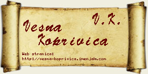 Vesna Koprivica vizit kartica